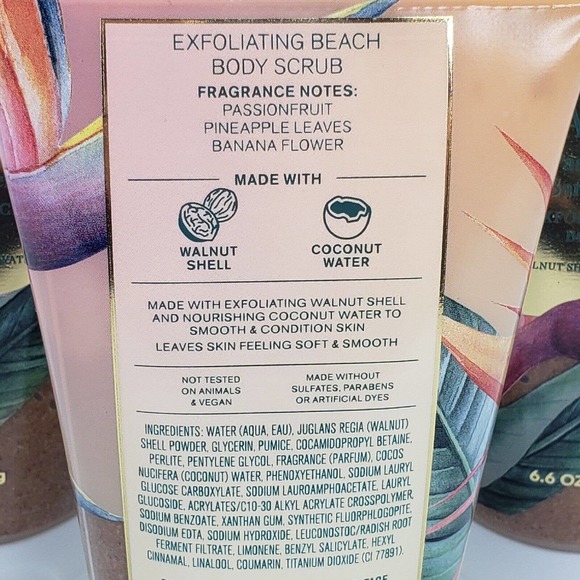 3 BAHAMAS Passionfruit Banana Flower Body Scrub Exfoliating Wash Bath Body Works - Picture 5 of 6